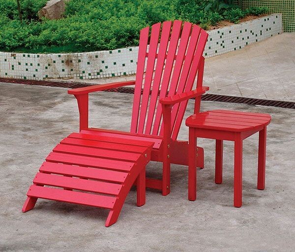 Acacia Red Adirondack Chair