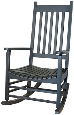Acacia Antique Black Porch Rocker