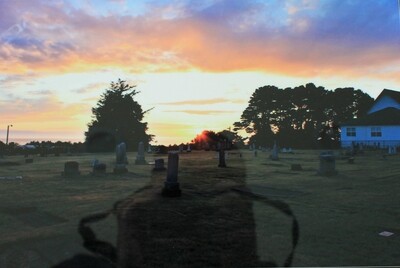 Cemetery Sunset (8 x 12 Metal Print)