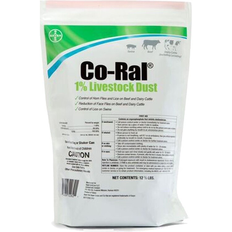 CO-RAL 1% LIVESTOCK DUST 12.5 LB