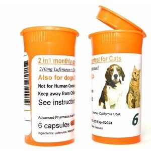 2 in 1 Monthly Oral Flea Capsule for Cats (And Dogs 20-35 lbs)