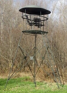 Double Tripod Platform 12&#39; with Chairs,Roof &amp; Skirt