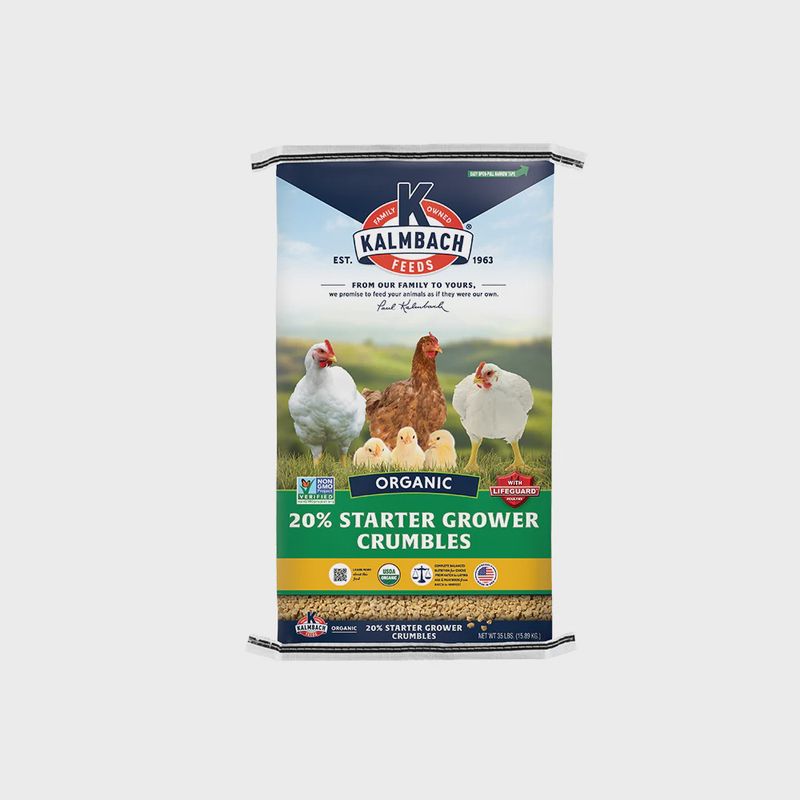 20% Organic Chick and Meatbird Starter Grower (Crumble)