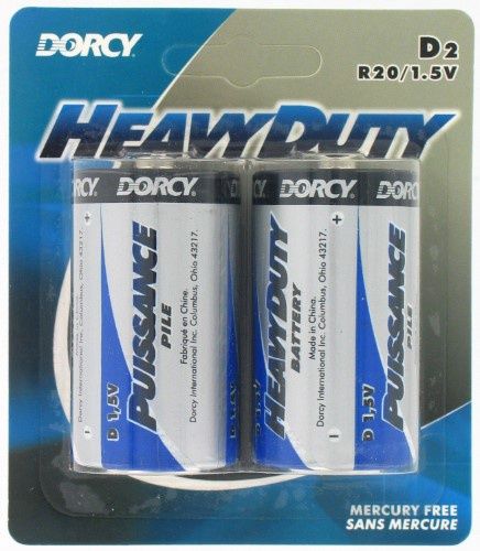 Dorcy 1530 Mastercell D-Cell  2pk