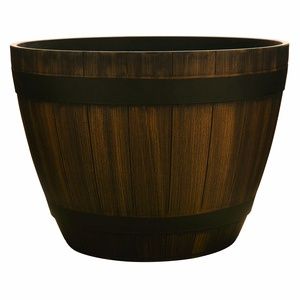 Wine Barrel Planter 20.5&quot; Ky Walnut