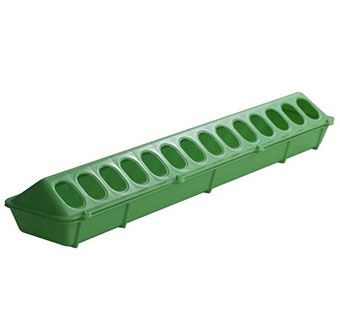 Plastic Flip Top Poultry Ground Feeder, Colour: Green