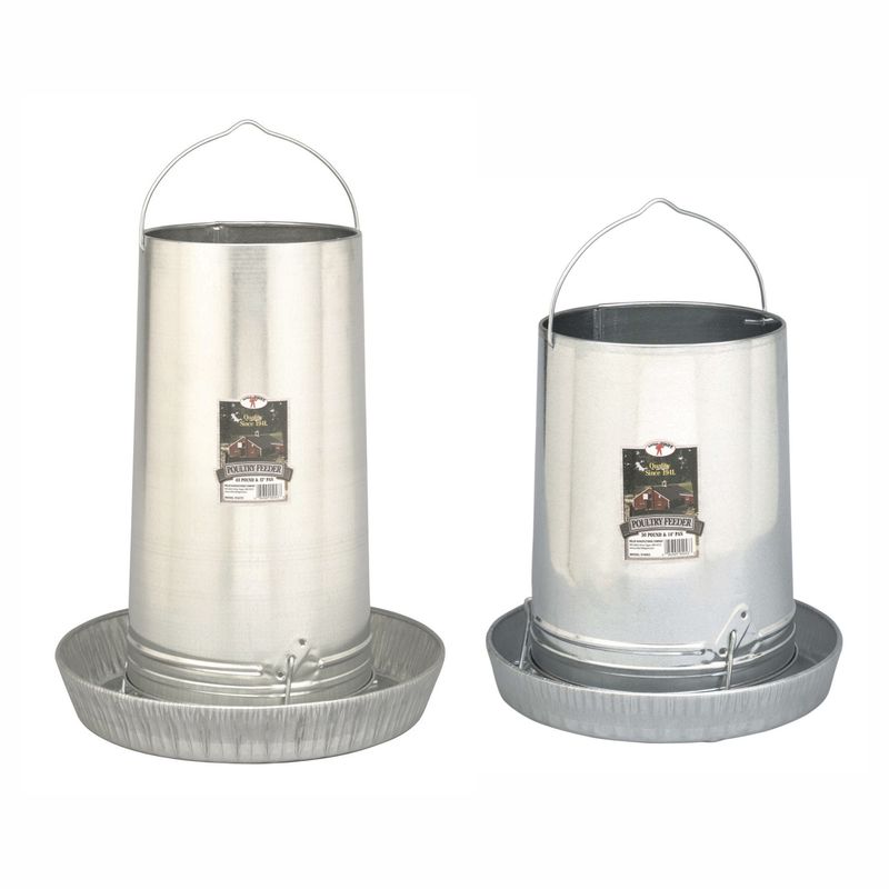 Hanging Metal Poultry Feeder Complete