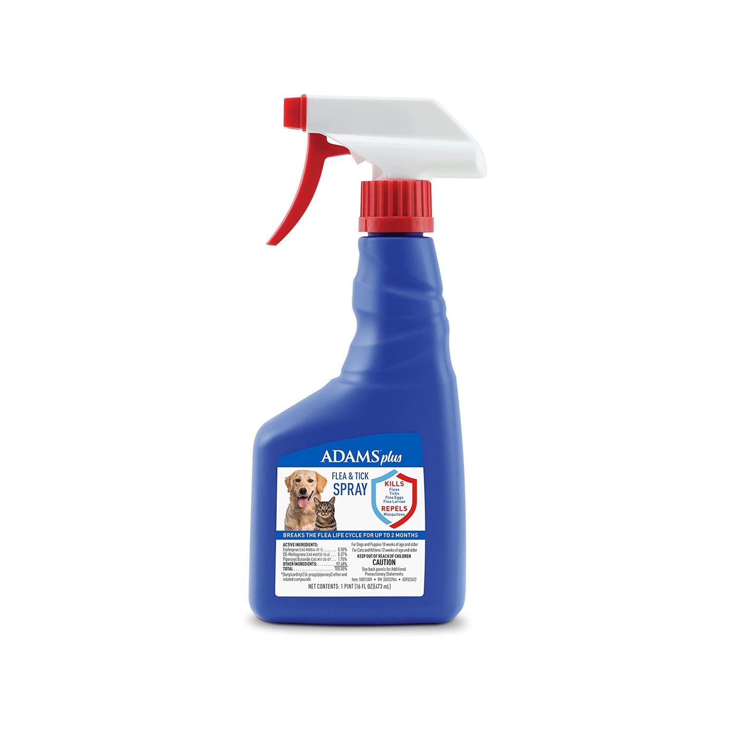 Adams Plus Flea &amp; Tick Spray, Size: 16 oz