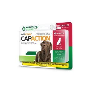 Cap Action Flea Tablets for Dogs Over 25lbs 6-Tablets