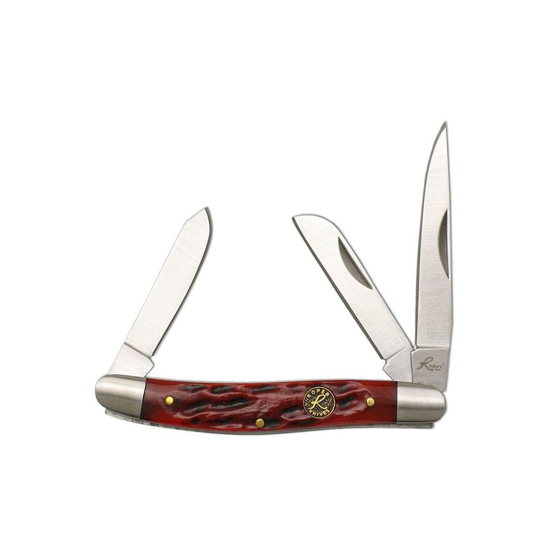 Roper Stockman Chaparrel Jigged Bone Knives (3 Blades)