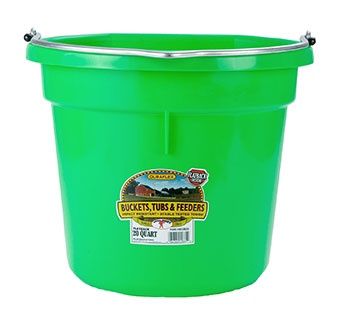 Flat Back Bucket - 20 Qt, Colour: Lime Green