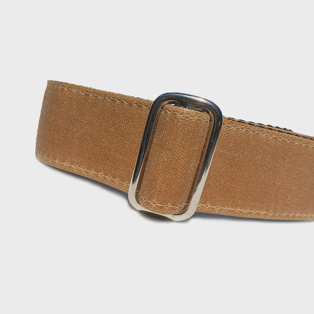 Waxed Canvas Collar &amp; Lead, Colour: Brown, Size: Medium 14&#39;&#39;-20&#39;&#39;, Material: Collar