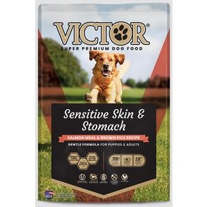 Victor Sensitive Skin &amp; Stomach Salmon Meal &amp; Brown Rice, Size: 30 LB