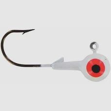 Double Dot 1 Color Round Ball Jighead White