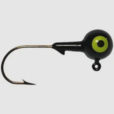 Double Dot 1 Color Round Ball Jighead Black