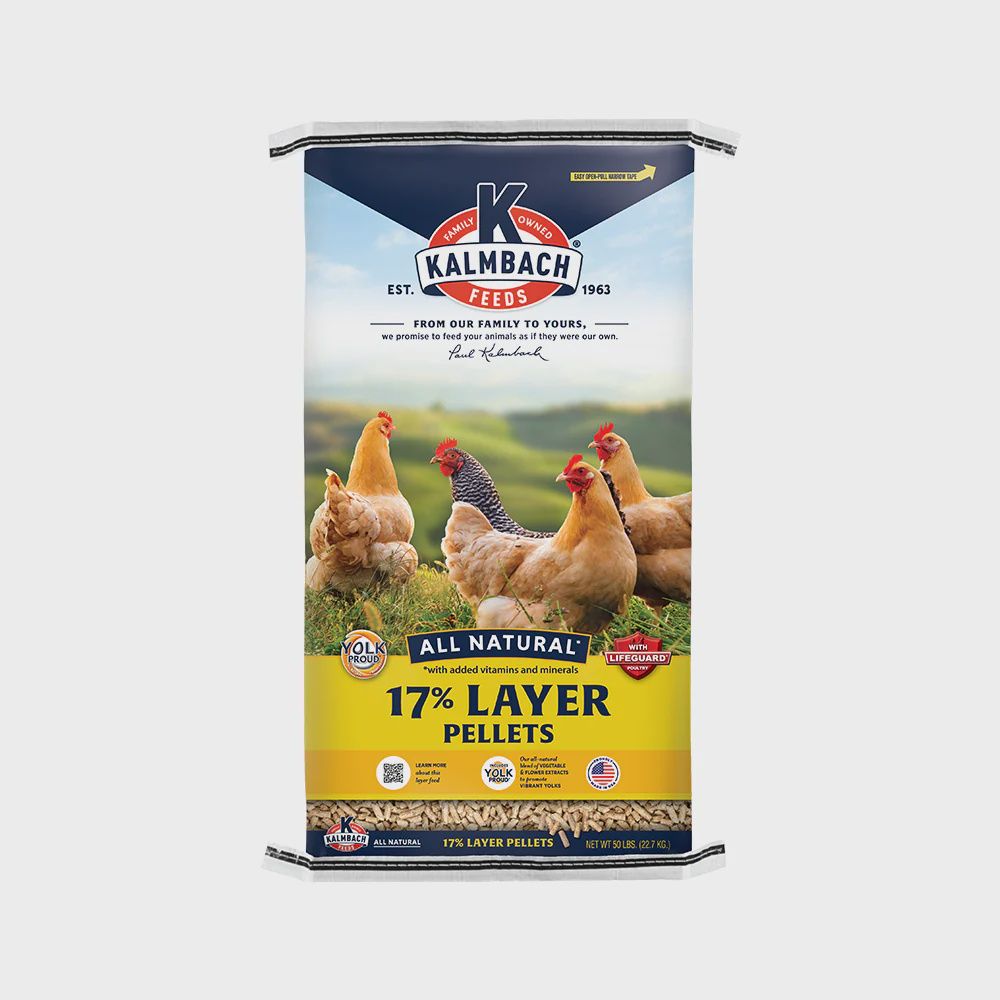 17% All Natural Layer Pellets for Chickens, Size: 50LB