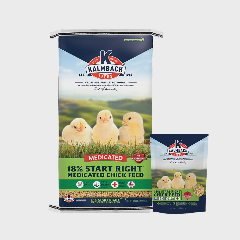 18% Start Right Chick Feed (Medicated), Size: 10LB