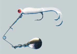 Dixie Panfish Spins, Colour: White Triple Tail, Size: 1/16 OZ