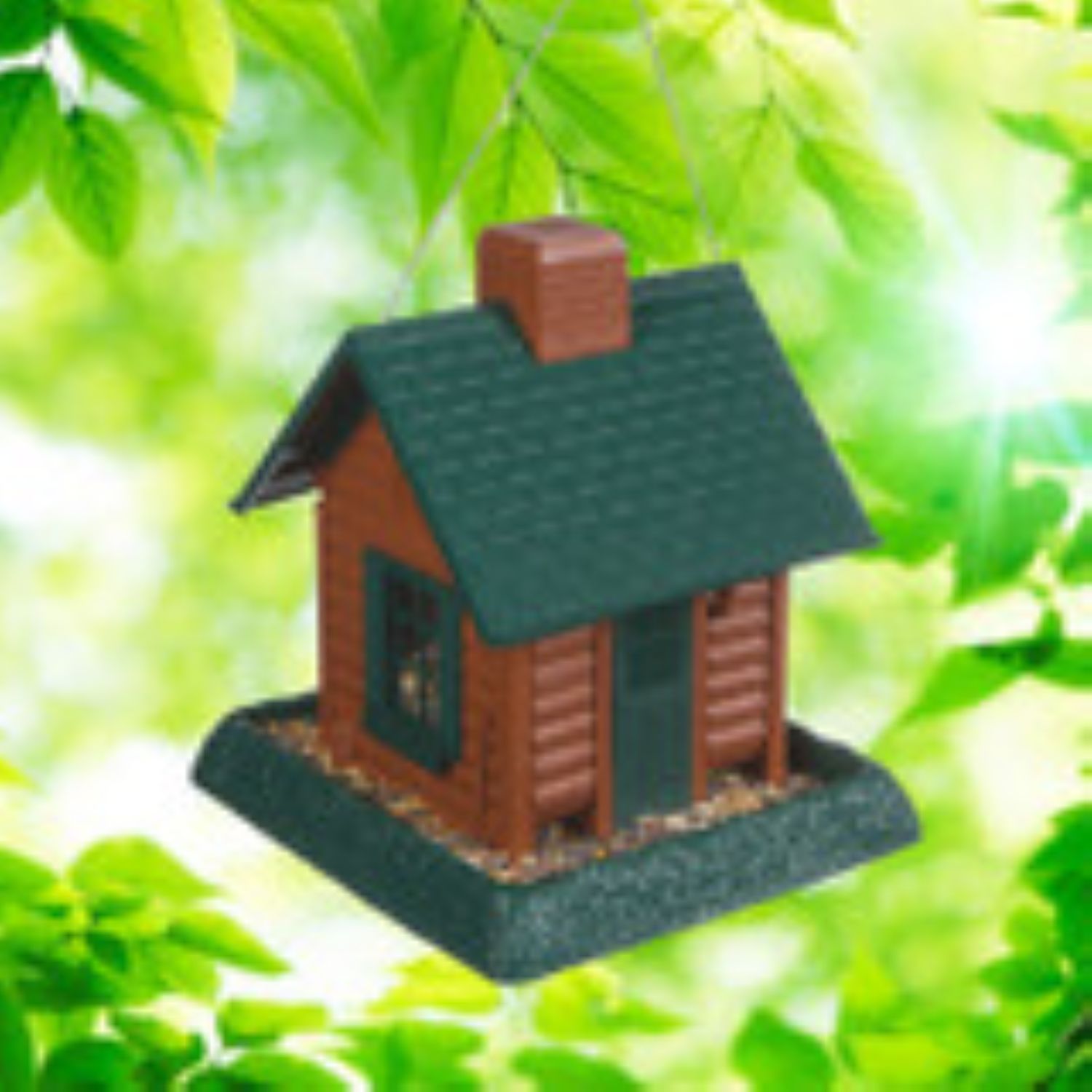 Bird Feeder Log Cabin 5#