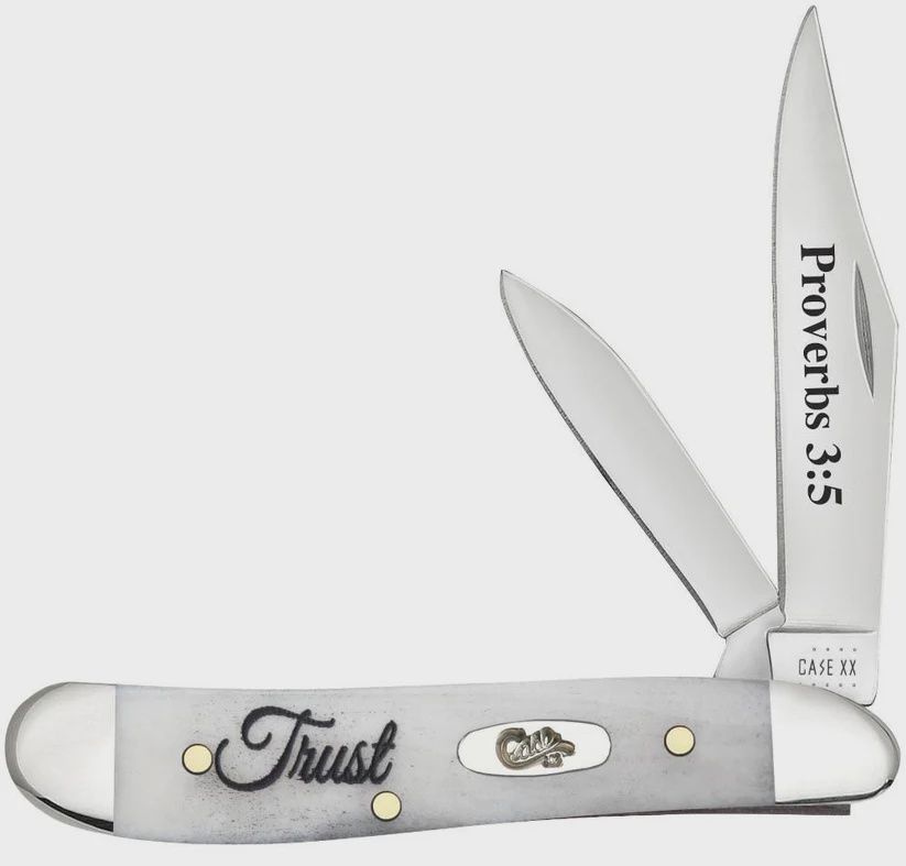 Religious Sayings Trust Embellished Smooth Natural Bone Peanut