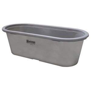 Stock Tank Polyethylene  Round-End Gray, Size: 2x2x4 97 Gal