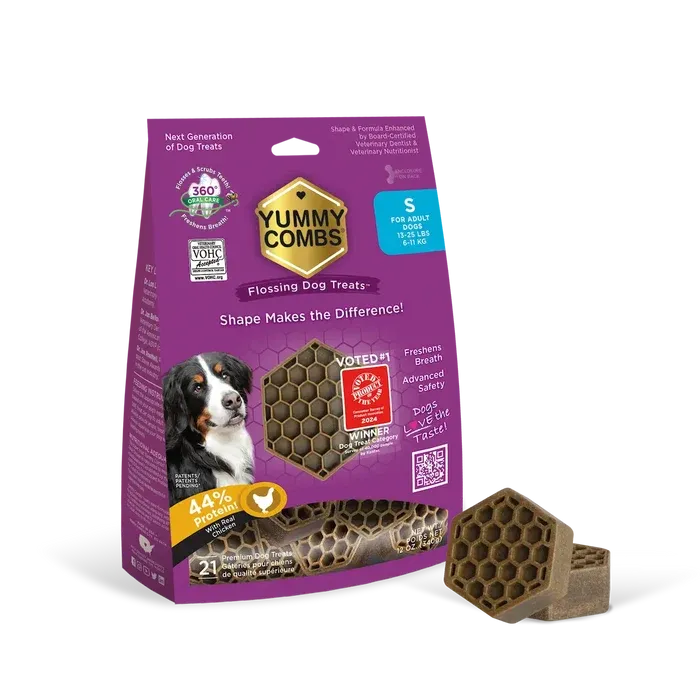Yummy Combs Flossing Dog Treats, Size: Small
