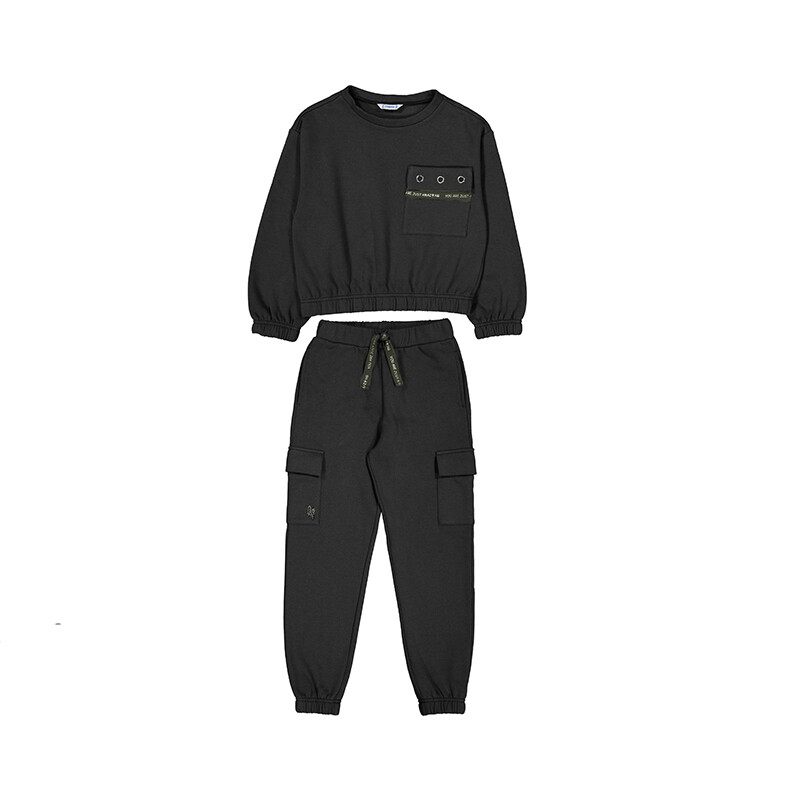 2 Pc Black Tracksuit