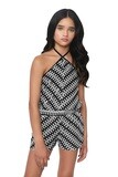 Black Zig Zag Romper