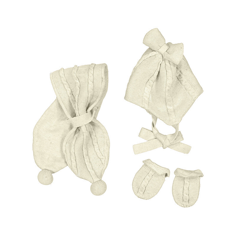Honey Milk Hat, Scarf &amp; Mittens Set