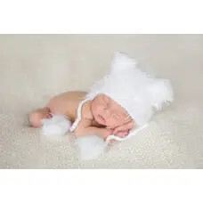 White Bear Crocheted Baby Hat