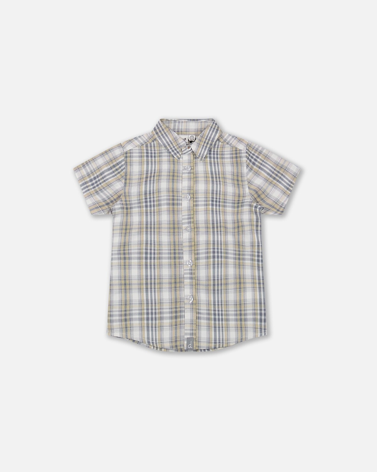 2 Pc SS Plaid Shirt w/ Gray Twill Jogger