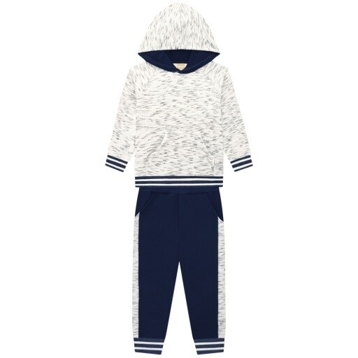 2 Pc Navy &amp; Grey Jogging Set, Size: 2