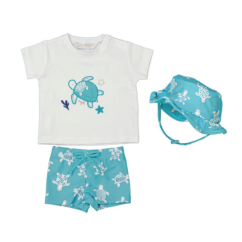 3 Pc Blue Swim Set w/Turtles