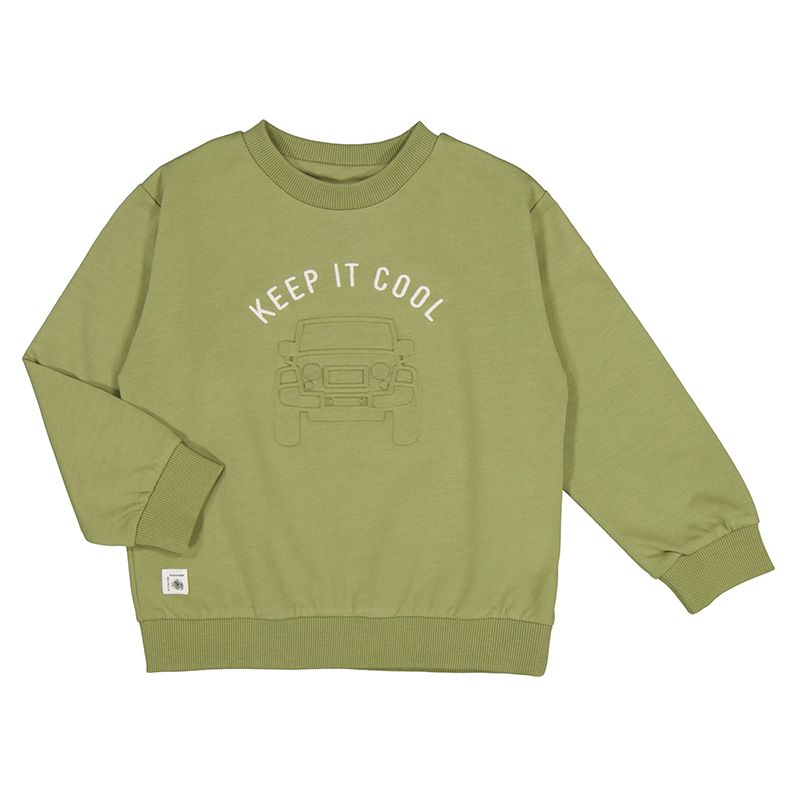 2 Pc Olive Sweat Short Set w/Jeep