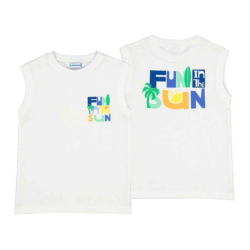 2 Pc Set Sleeveless Shirt w/ Swim Trunk