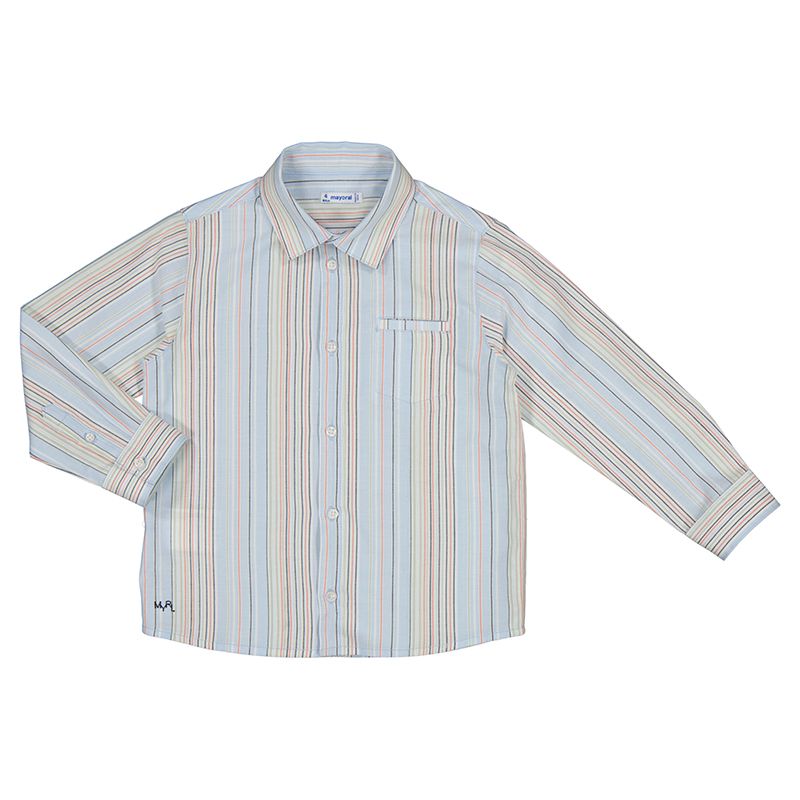 Multi Color Stripe Button Down Shirt