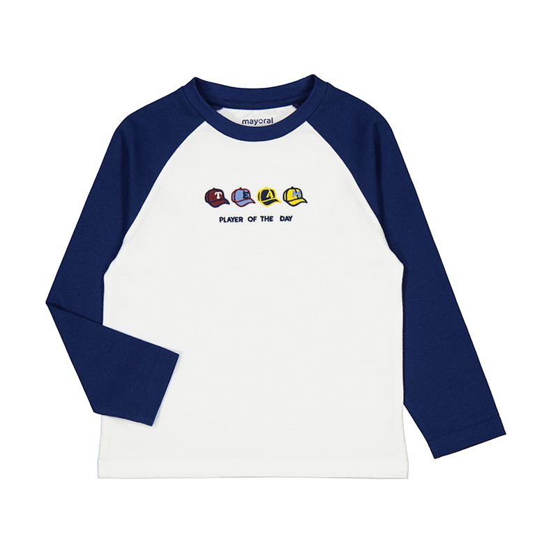 Navy /White Baseball Top