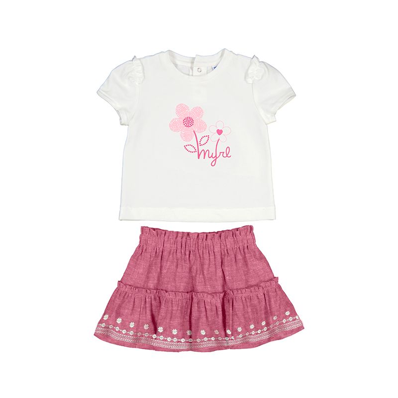 2 Pc Hibiscus Skirt Set