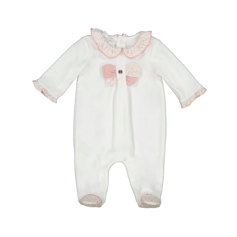 White Velour Footie