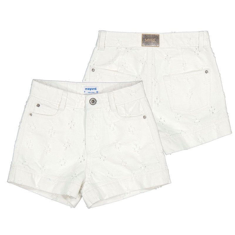 White Denim Shorts