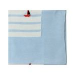 Lt Blue Blanket w/Boat