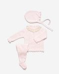 3 Pc Pink Knit w/Ivory