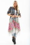 Anastasia Maxi Shirt - Blue Thunder