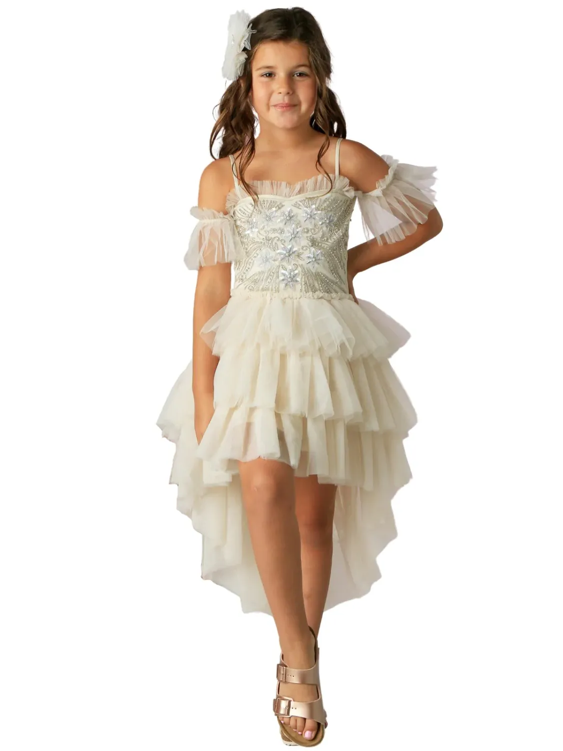 Chloe Ivory Hi-Low Dress