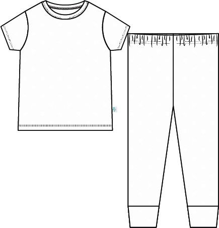 Kourtney - Short Sleeve Basic Pajama, Size: 2 years