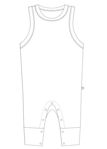 Sharkly - Basic Racerback Romper, Size: 3-6 Months