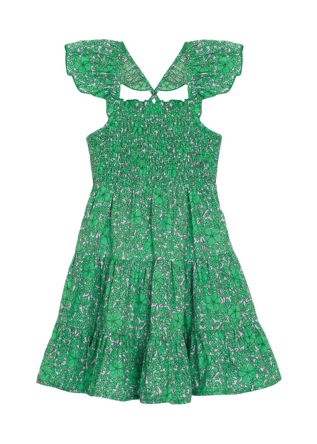 Vibrant Meadows Printed Cotton Dress