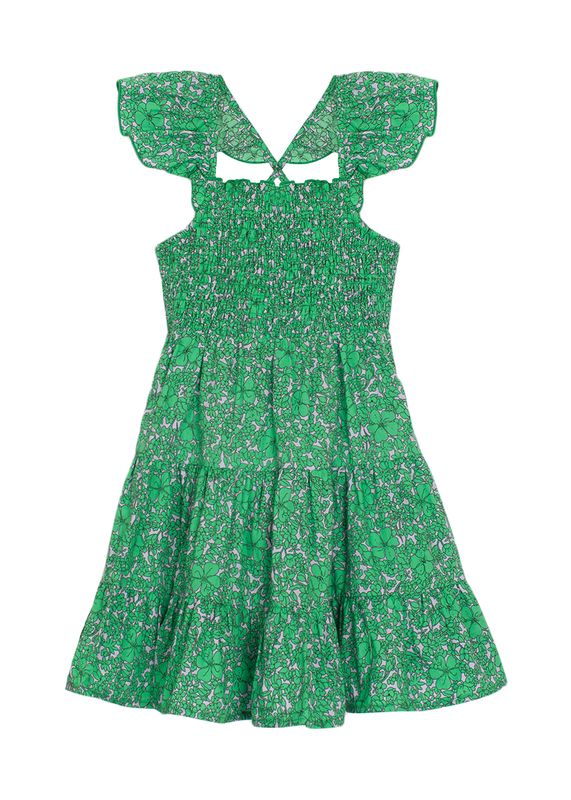 Vibrant Meadows Printed Cotton Dress
