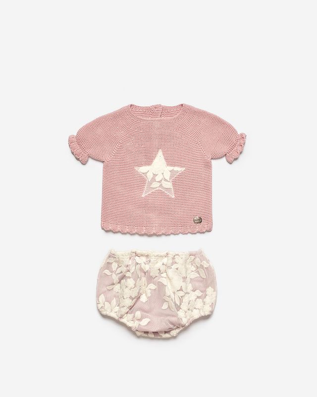 2 Pc Knit Woven Set