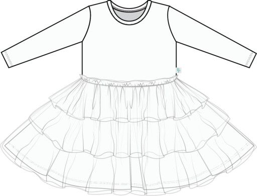 Beatrix - Tulle Tiered Dress, Size: 2T
